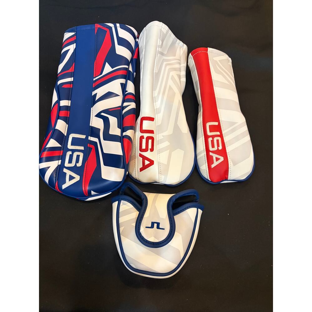 J lindeberg USA Red/white /Blue Presidents Cup 4 Head Covers - Picture 11 of 11